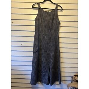 Vintage Cache Cache Denim Dress Sz 38 L Art Euro